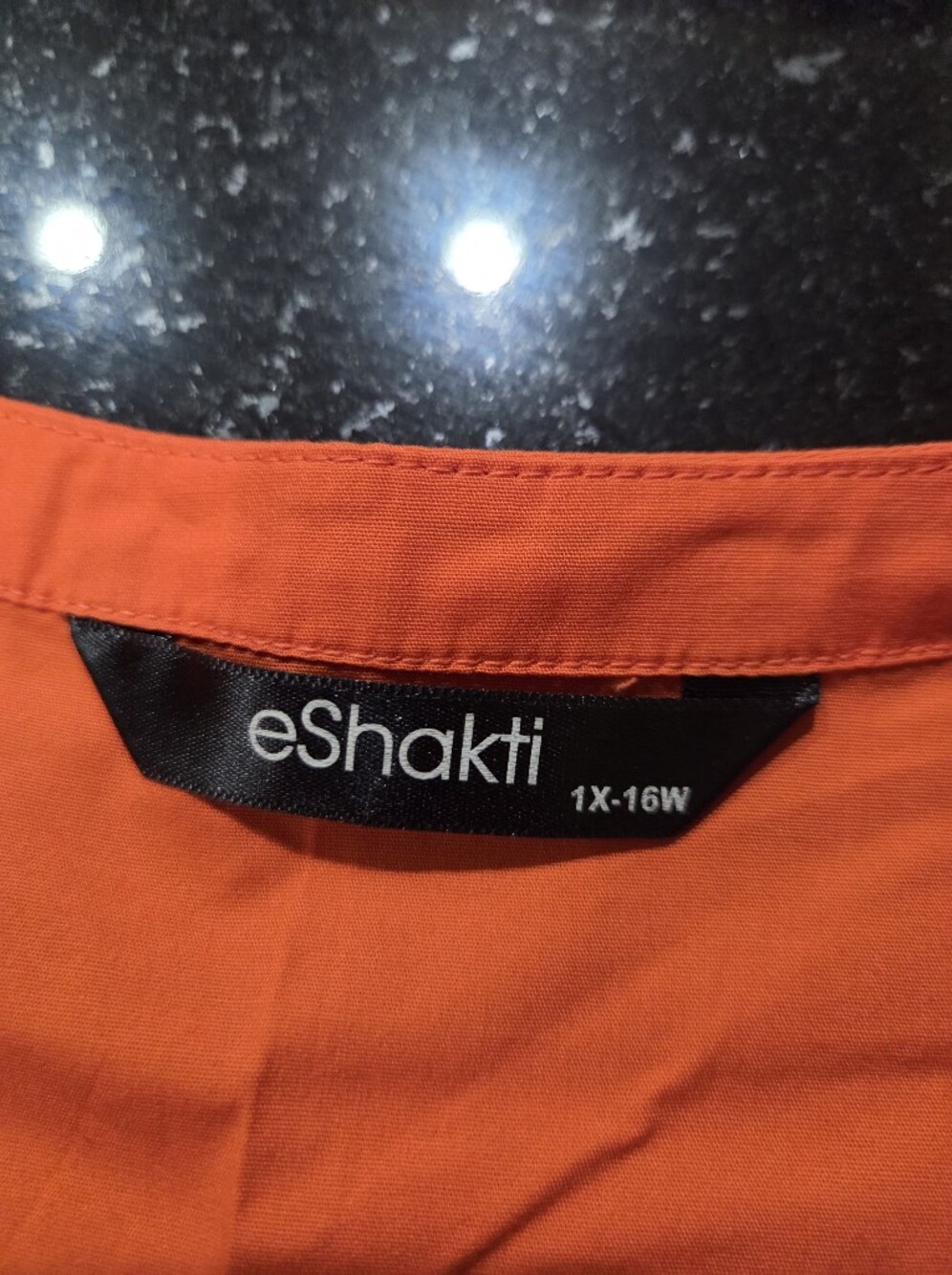 eshakti Orange & Navy Colorblock Midi Dress - Size 16W - Picture 3 of 6